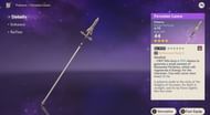 Favonius Lance in-game description (image via Genshin Impact)